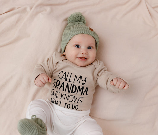 Call My Grandma She Knows What To Do Onesie