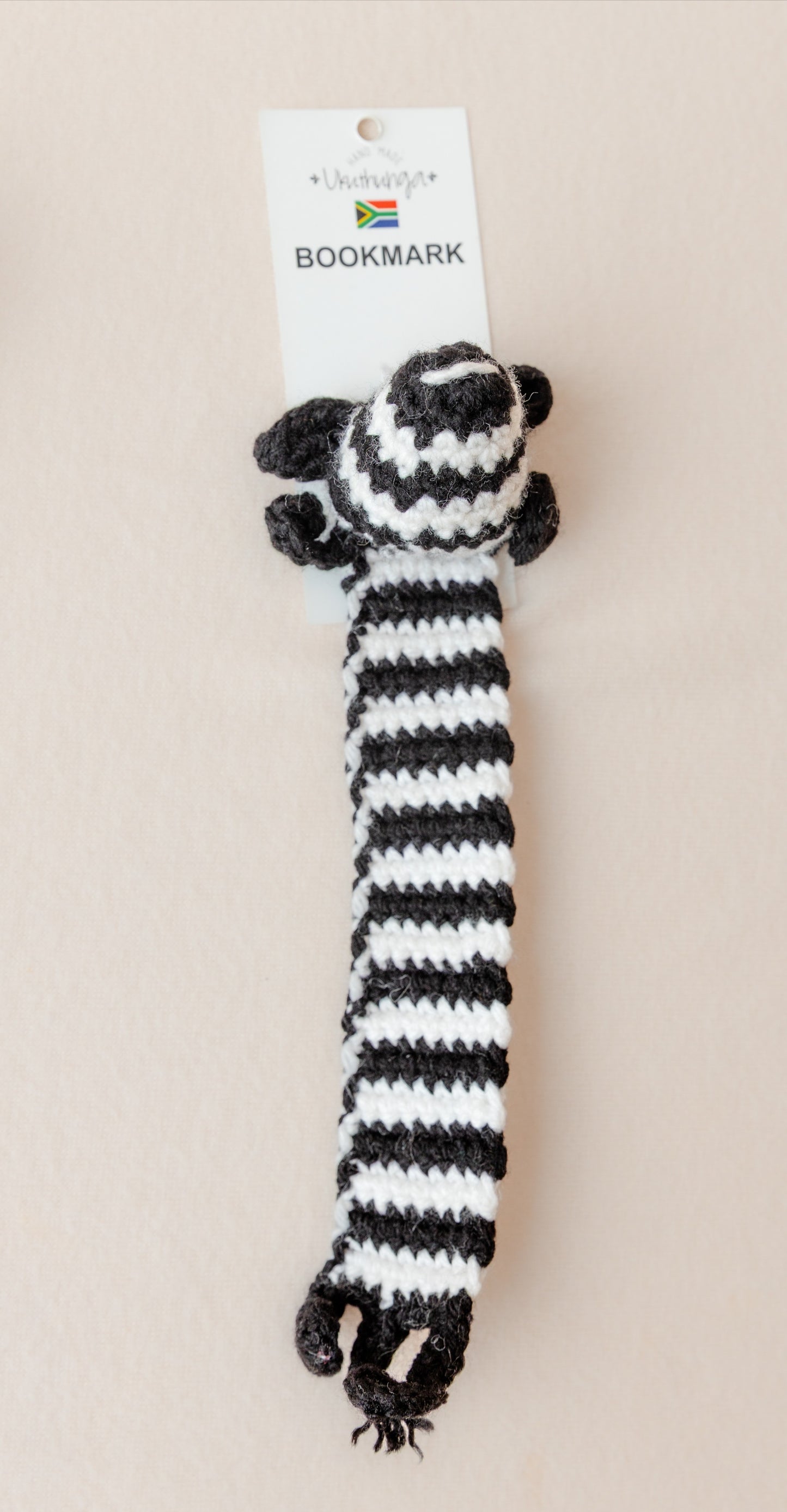 Zebra Knitted Bookmark