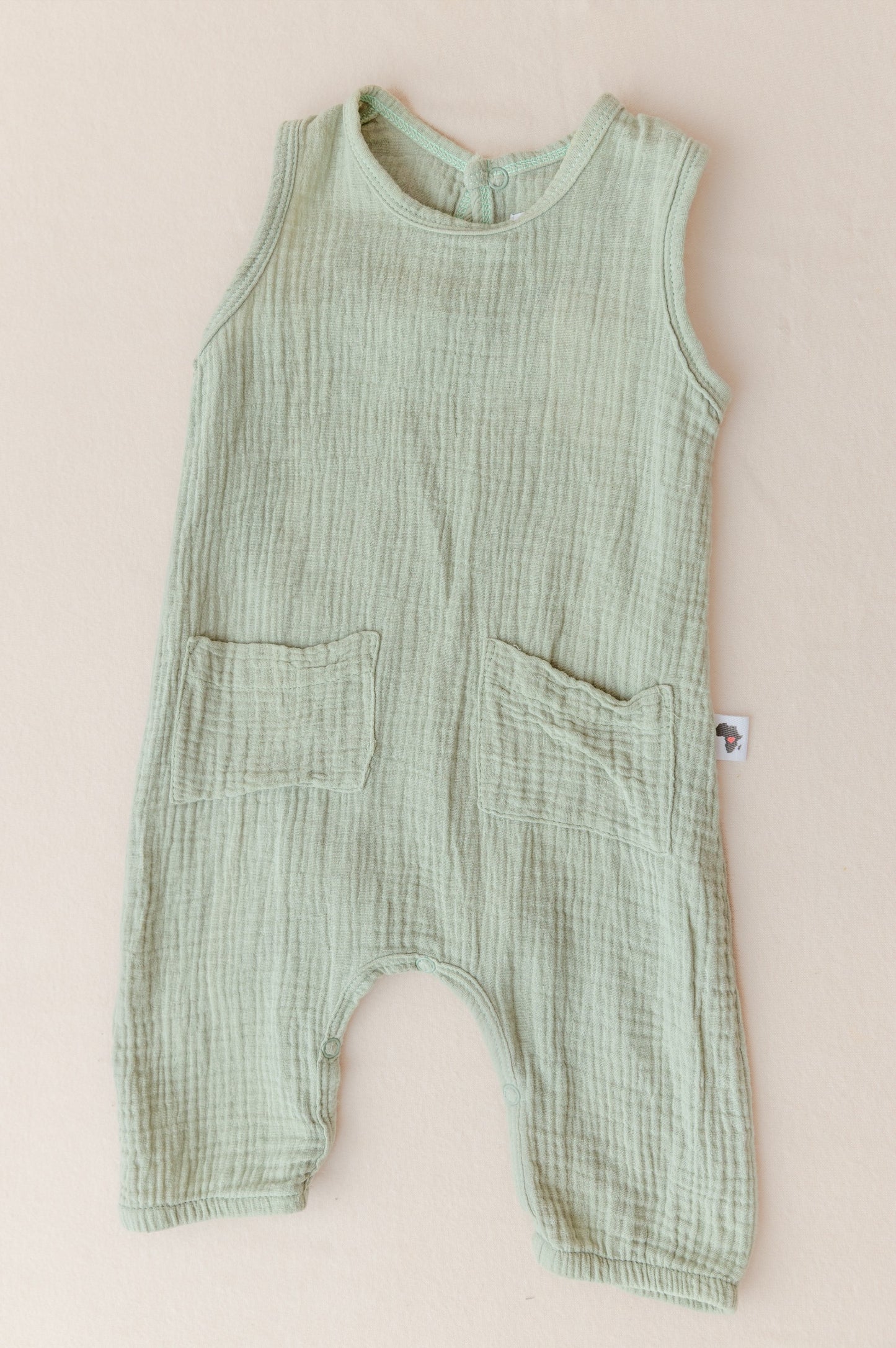 Muslin Romper Pistachio Green