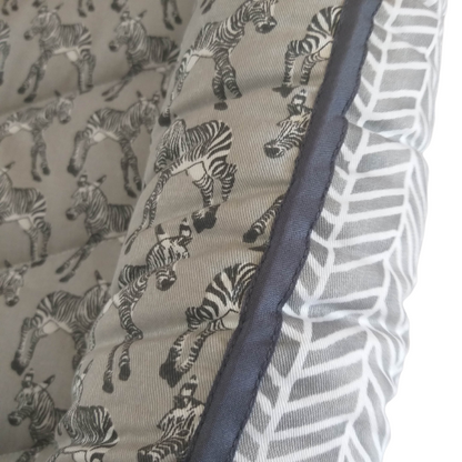 Babynest – Grey Zebras + Grey + Grey Trim