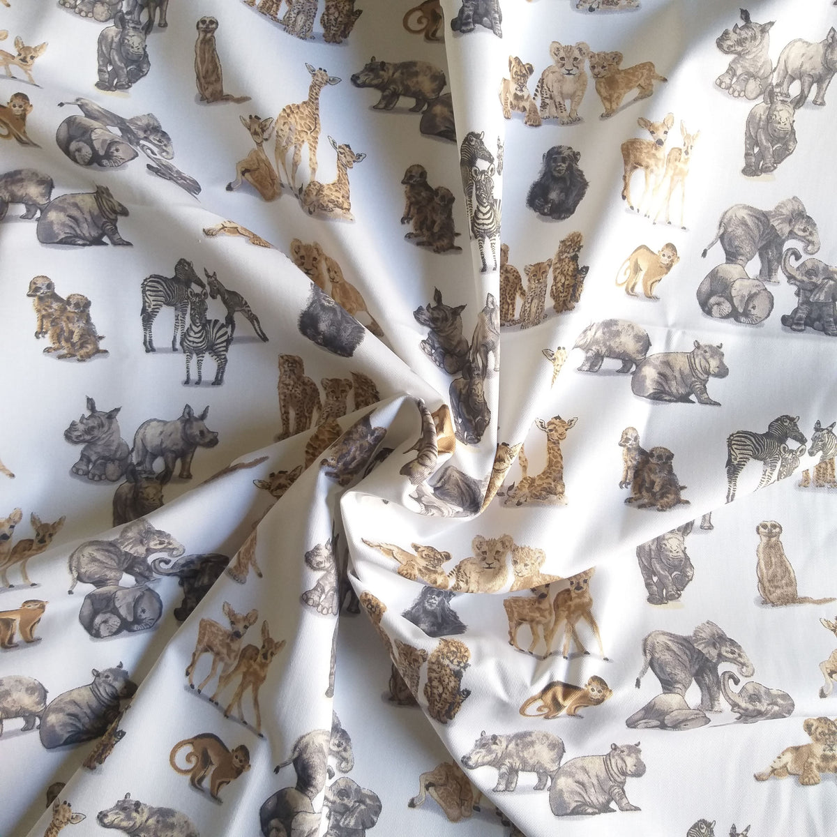 Babynest – Baby Wild Animals + Sand Leopard Print + Mustard Trim