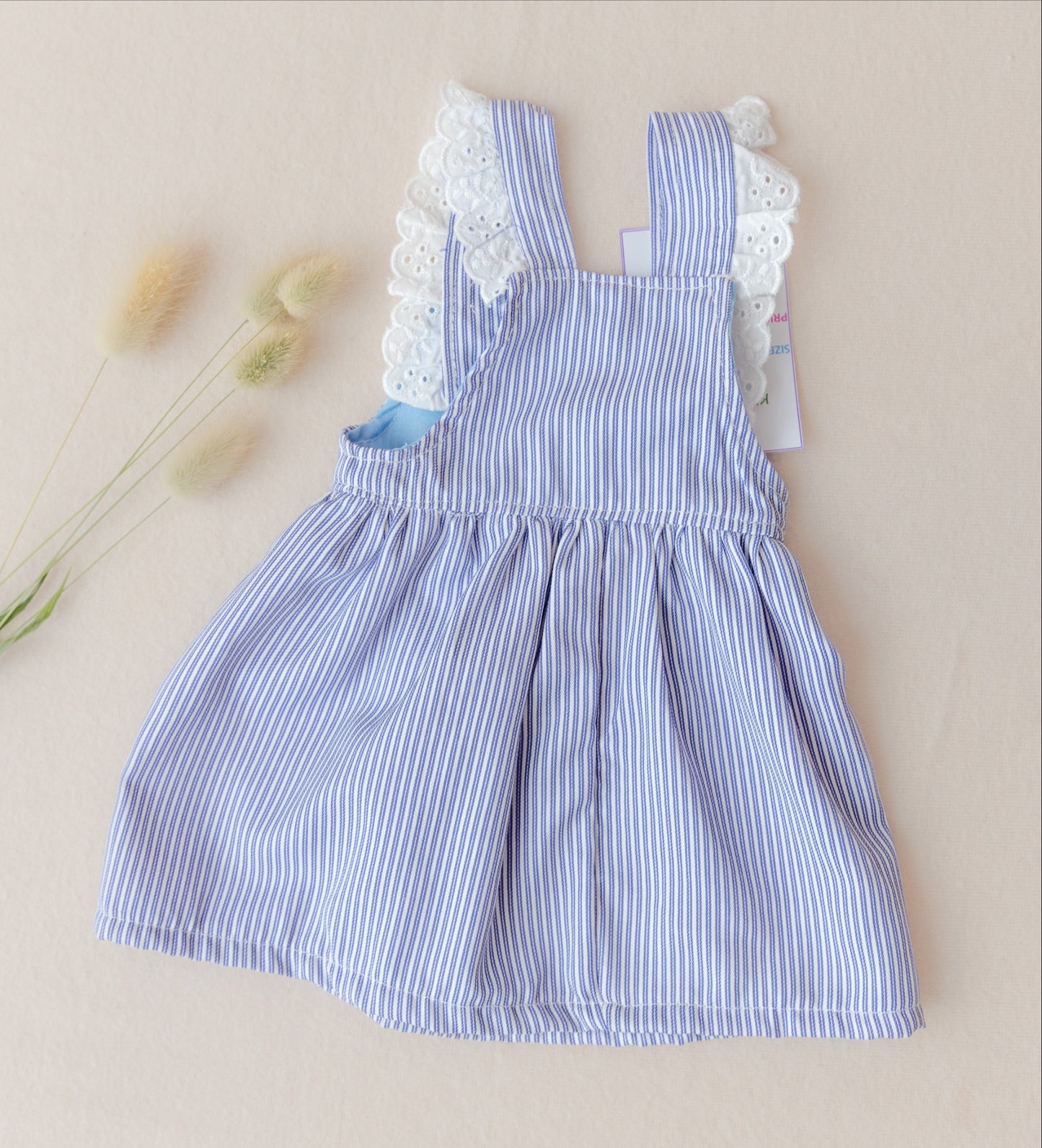 Baby Girl Blue Stripe Pinafore