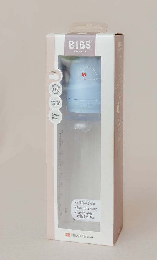 BIBS Baby Bottle Round 1 Pack Medium Flow