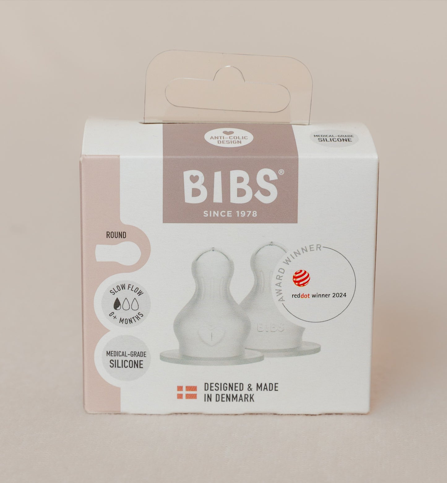 BIBS Baby Bottle Nipple 2 Pack Slow Flow