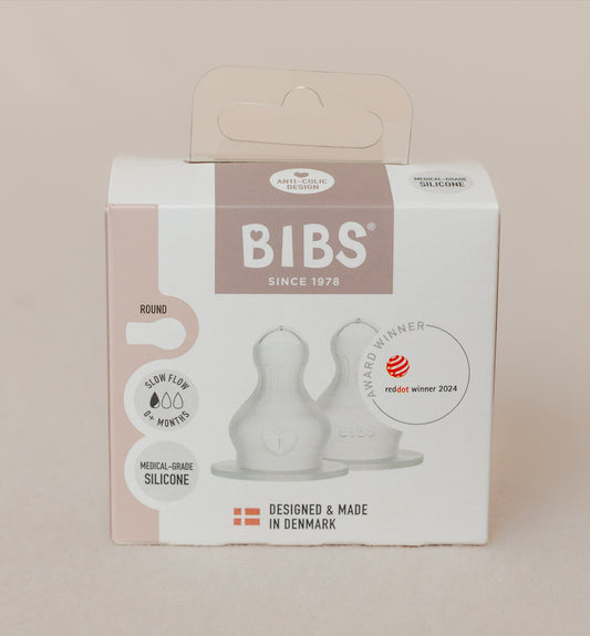 BIBS Baby Bottle Nipple 2 Pack Slow Flow