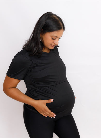 Black Breastfeeding Top
