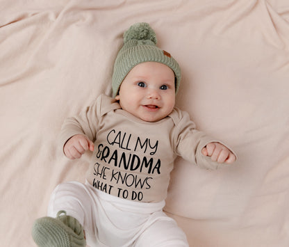 Call My Grandma She Knows What To Do Onesie
