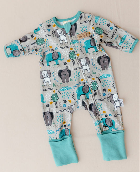 Ellie Crest Allover Print Onesie