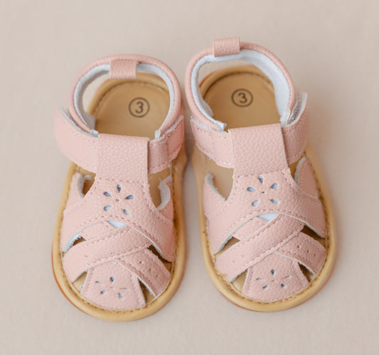 Flower Detail Sandals - Pink