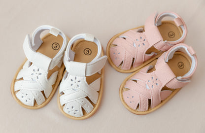 Flower Detail Sandals - Pink