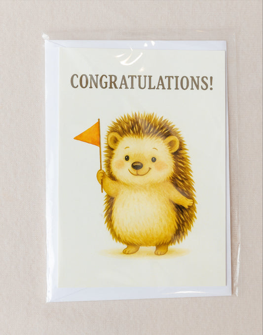 Hedgehog Cards Congratulations