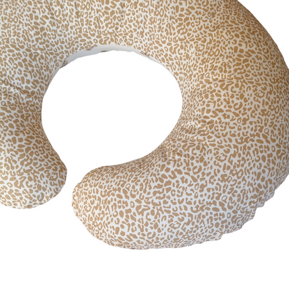 Feeding Pillow – Baby Lion & Cheetah Cubs + Sand Leopard Print