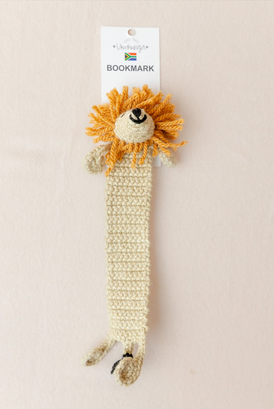 Lion Knitted Bookmark