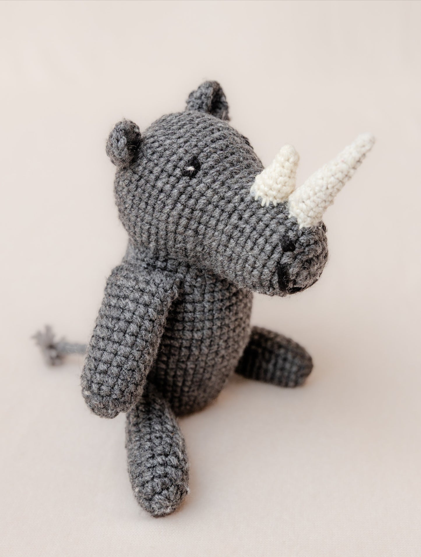 Rhino Knitted Stuffed Animal