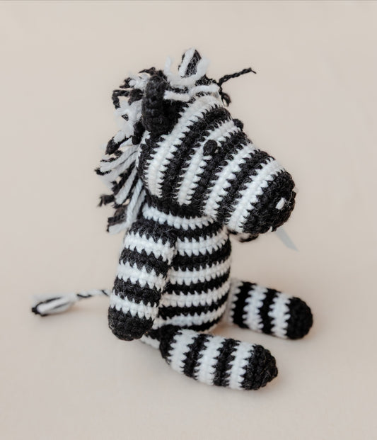 Zebra Knitted Stuffed Animal