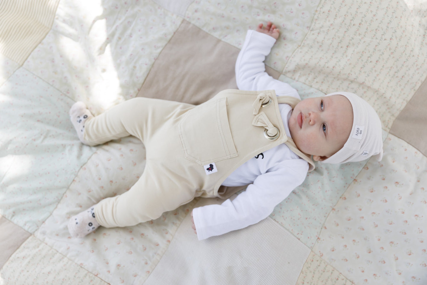 Knot Dungaree Long Cream