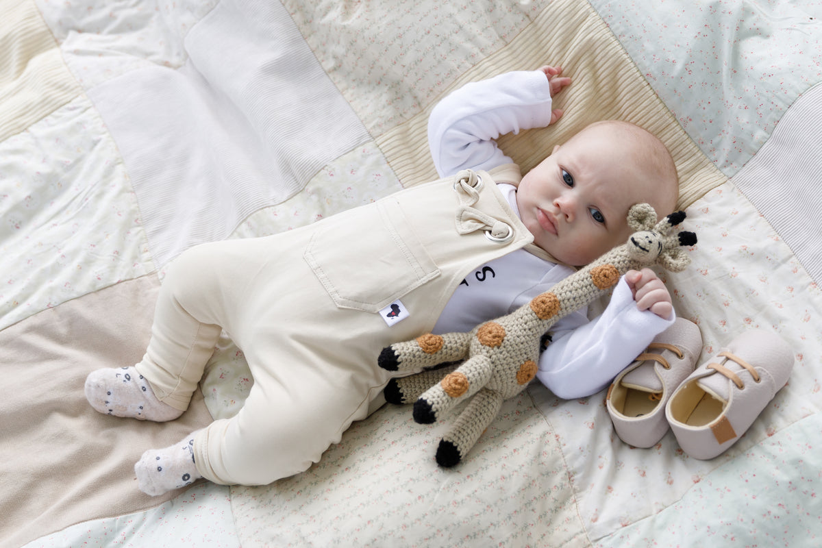 Knot Dungaree Long Cream