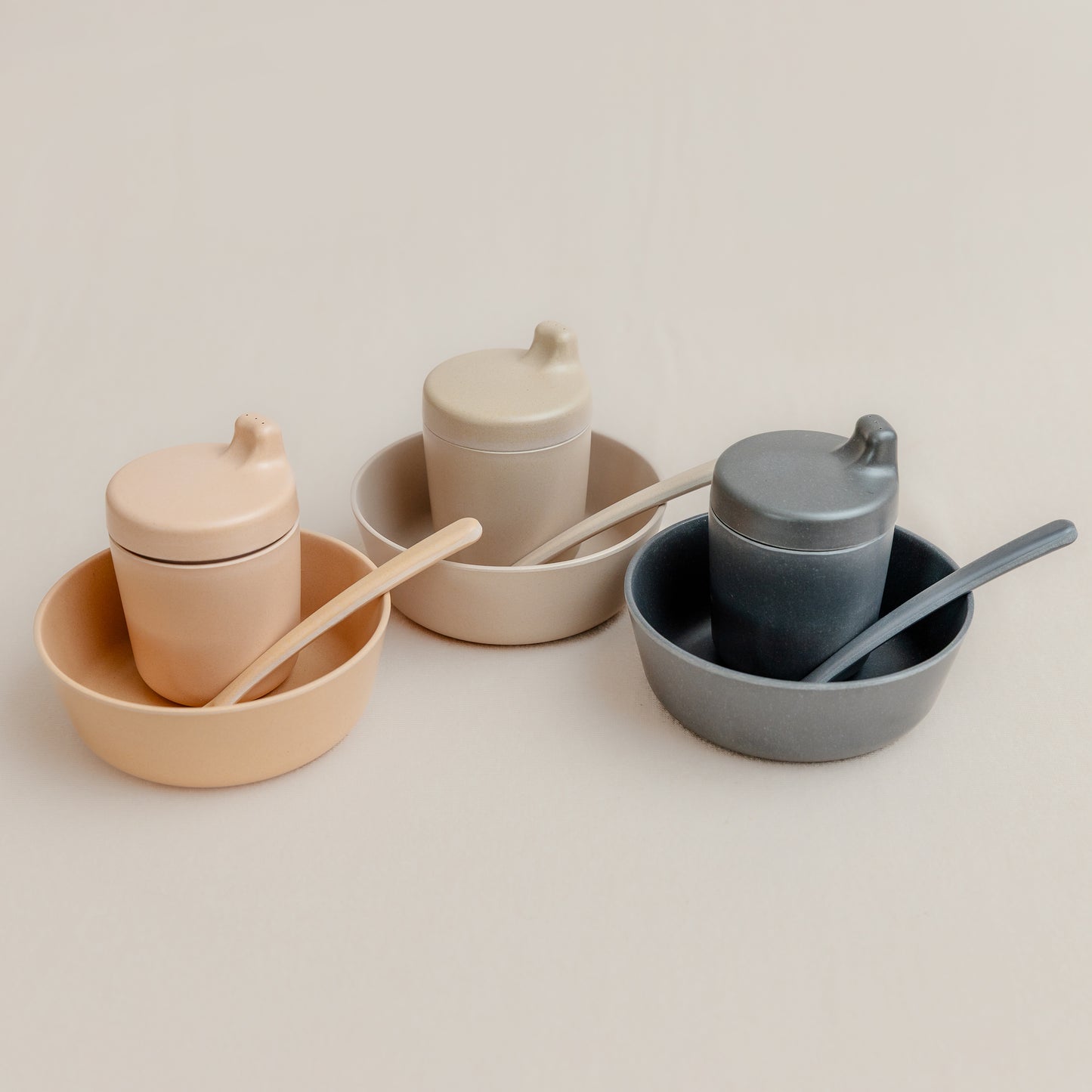 Bamboo Baby Feeding Set – Bowl, Spoon & Cup