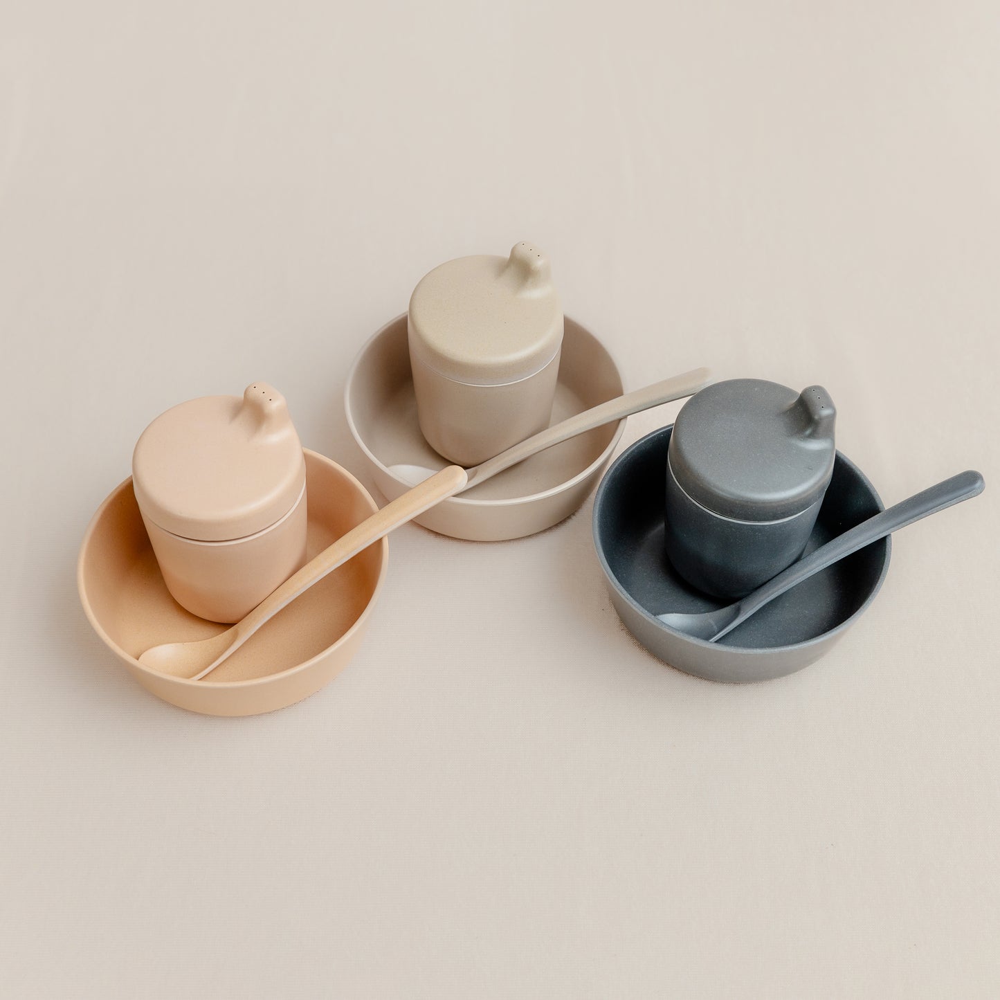 Bamboo Baby Feeding Set – Bowl, Spoon & Cup