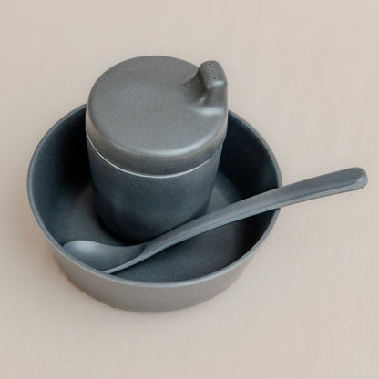 Bamboo Baby Feeding Set – Bowl, Spoon & Cup