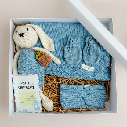 100% Merino Wool Baby Gift Set – Baby Blue