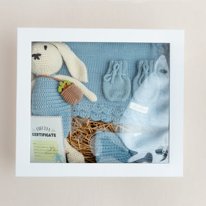 100% Merino Wool Baby Gift Set – Baby Blue