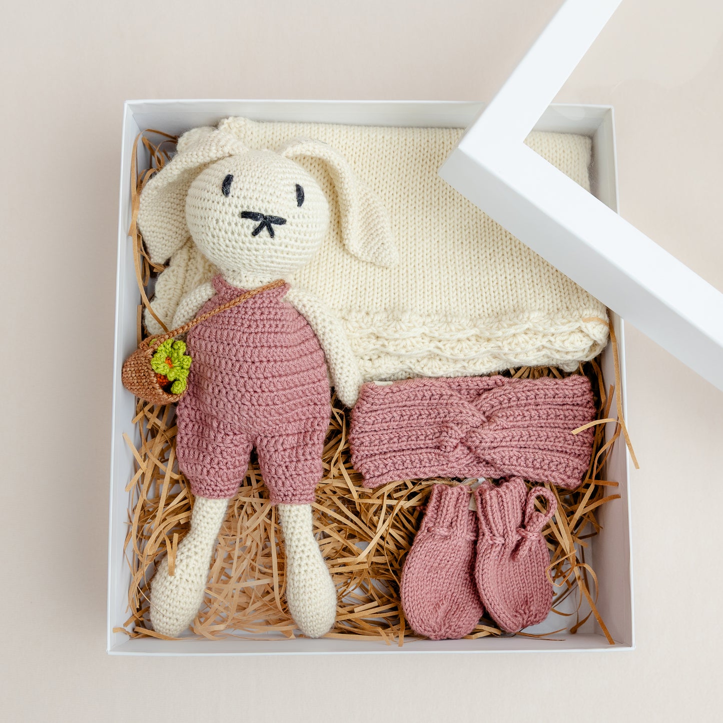 100% Merino Wool Baby Gift Set – Rustic Rose