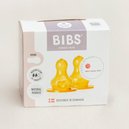 BIBS Bottle Latex Nipple 2 Pack