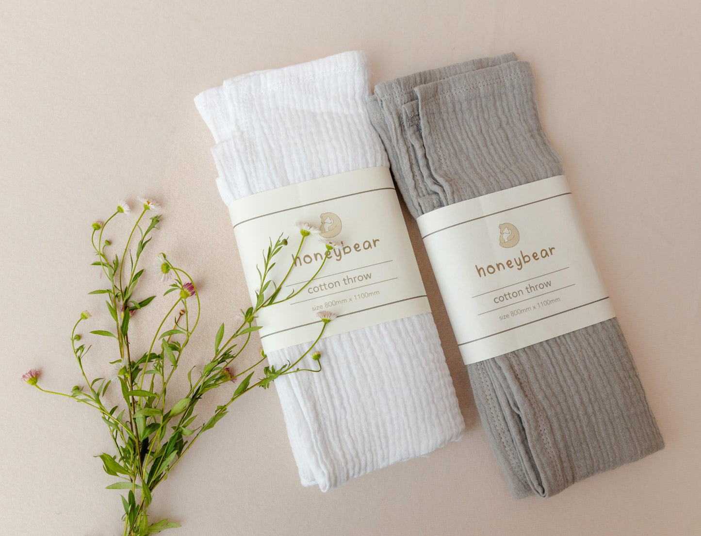 Muslin Blankets - Light Grey