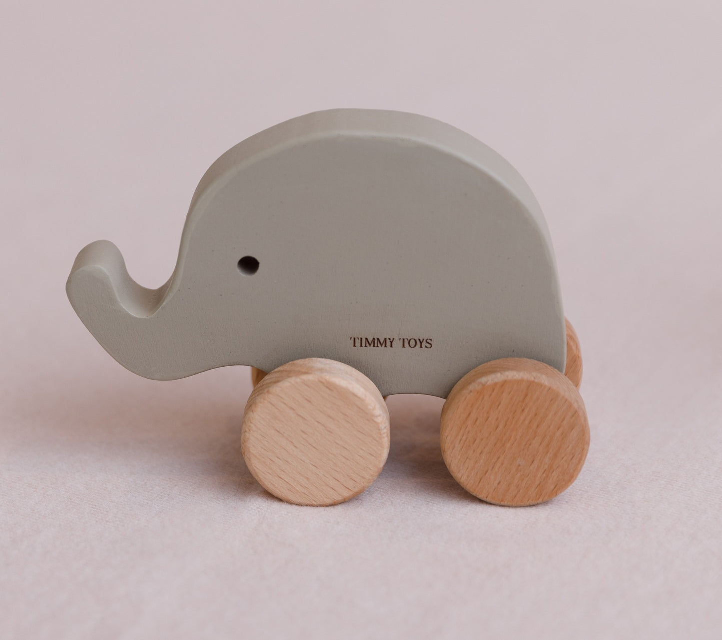 Painted Elephant Wheely Grey