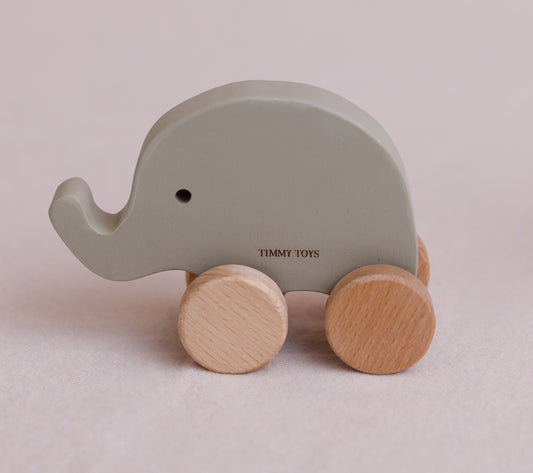 Painted Elephant Wheely Grey