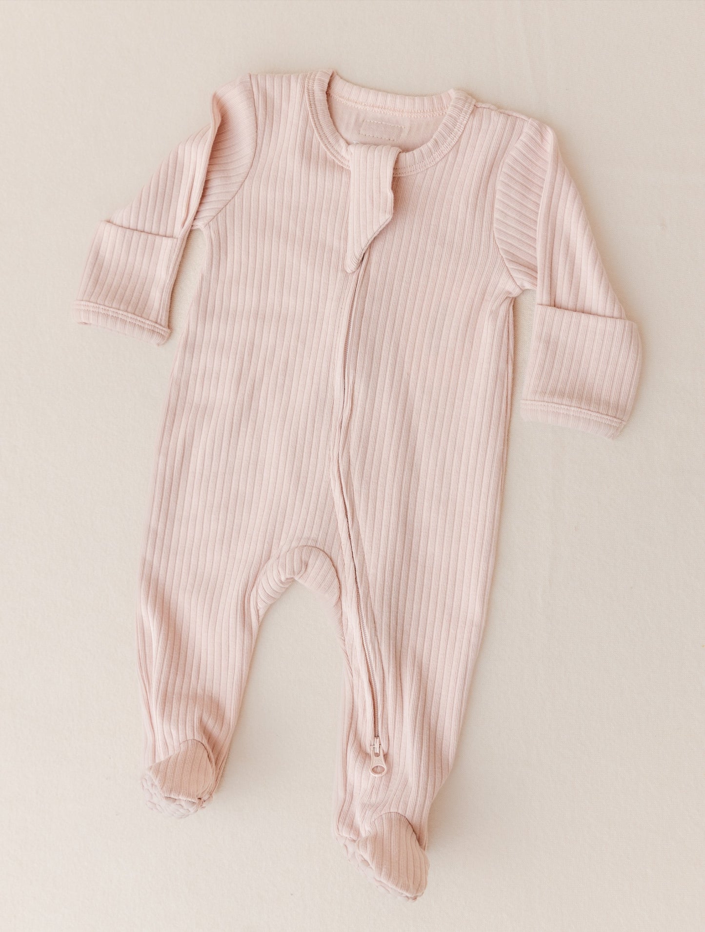 Organic Cotton 2-Way Zipsuit - Blush