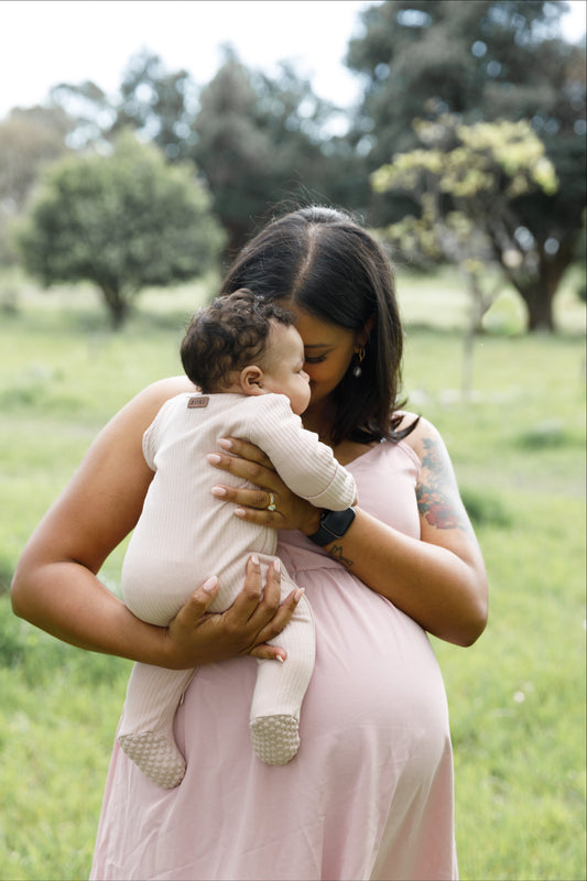 Organic Cotton 2-Way Zipsuit - Blush