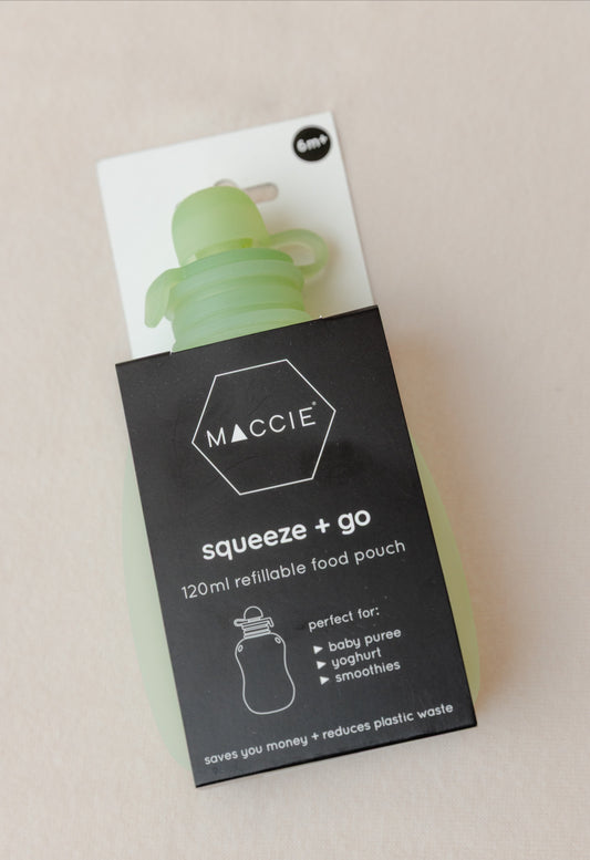 Squeeze + Go Refillable Pouch - Lime Green