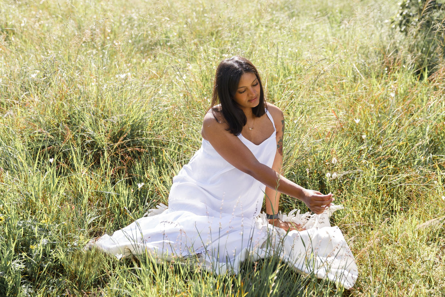 White Swing Maxi Dress