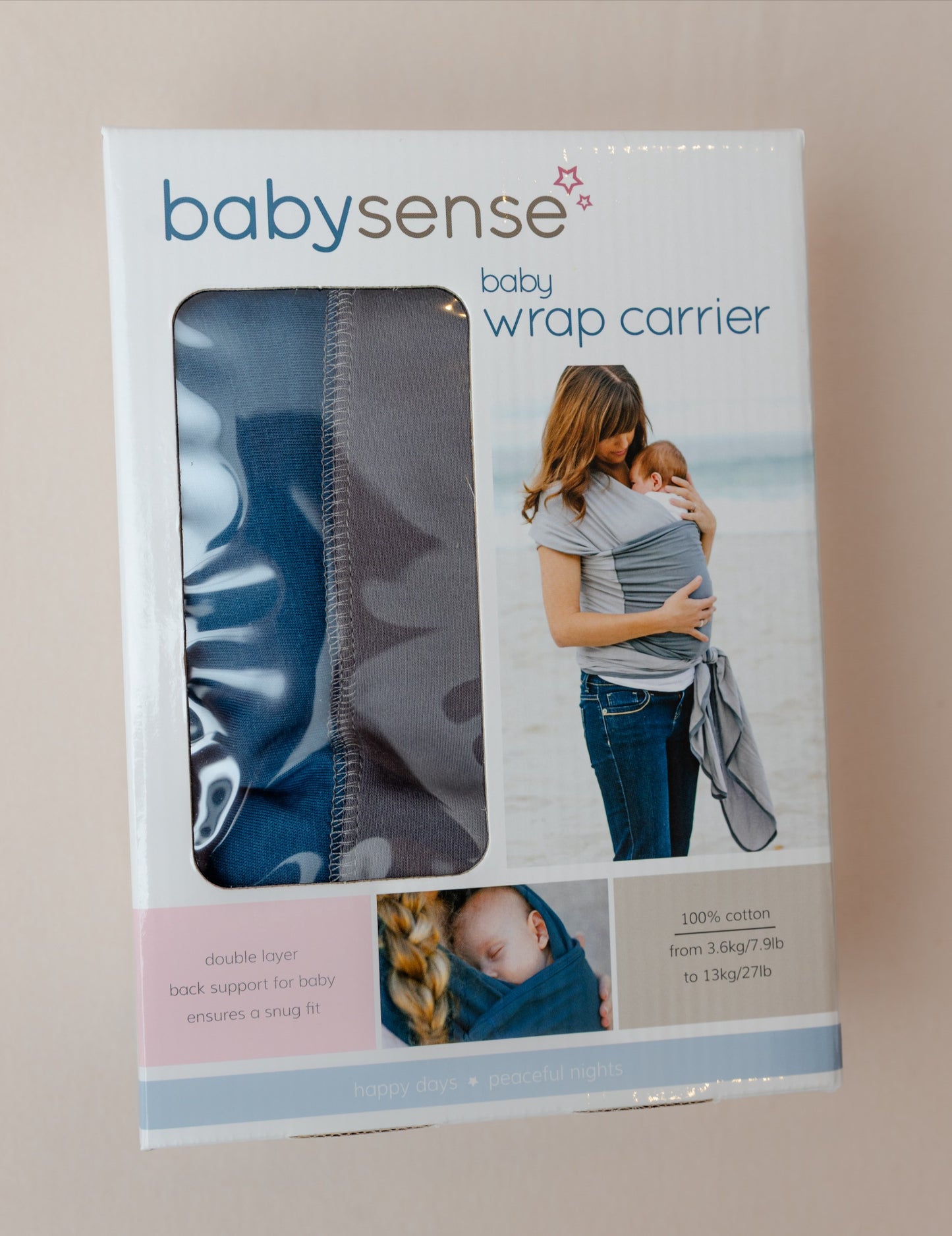 Wrap Carrier - Blue & Grey